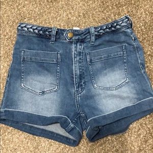 H&M High rise denim shorts